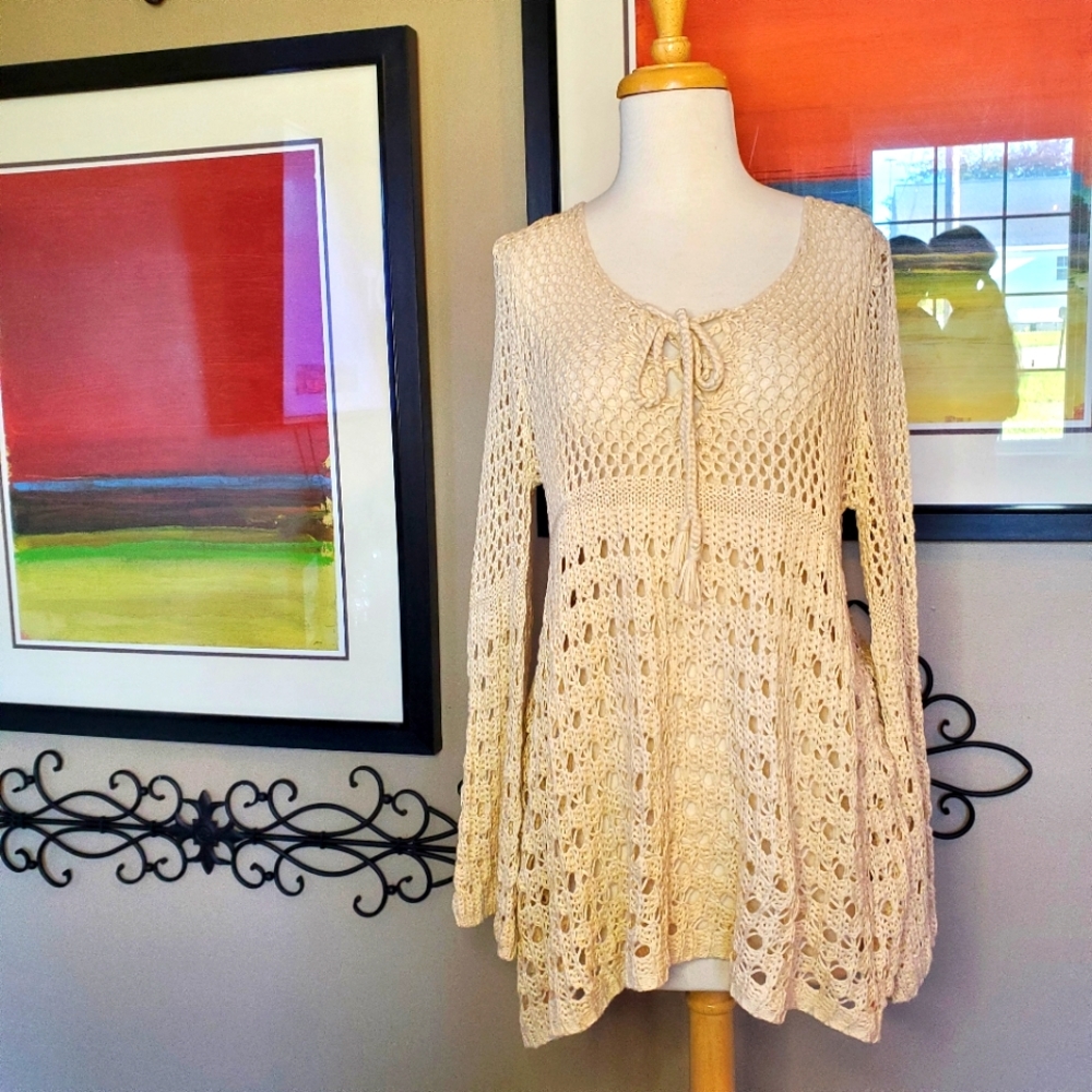 Umgee Knit Bell Sleeve Sweater